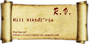 Rill Viktória névjegykártya