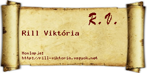 Rill Viktória névjegykártya
